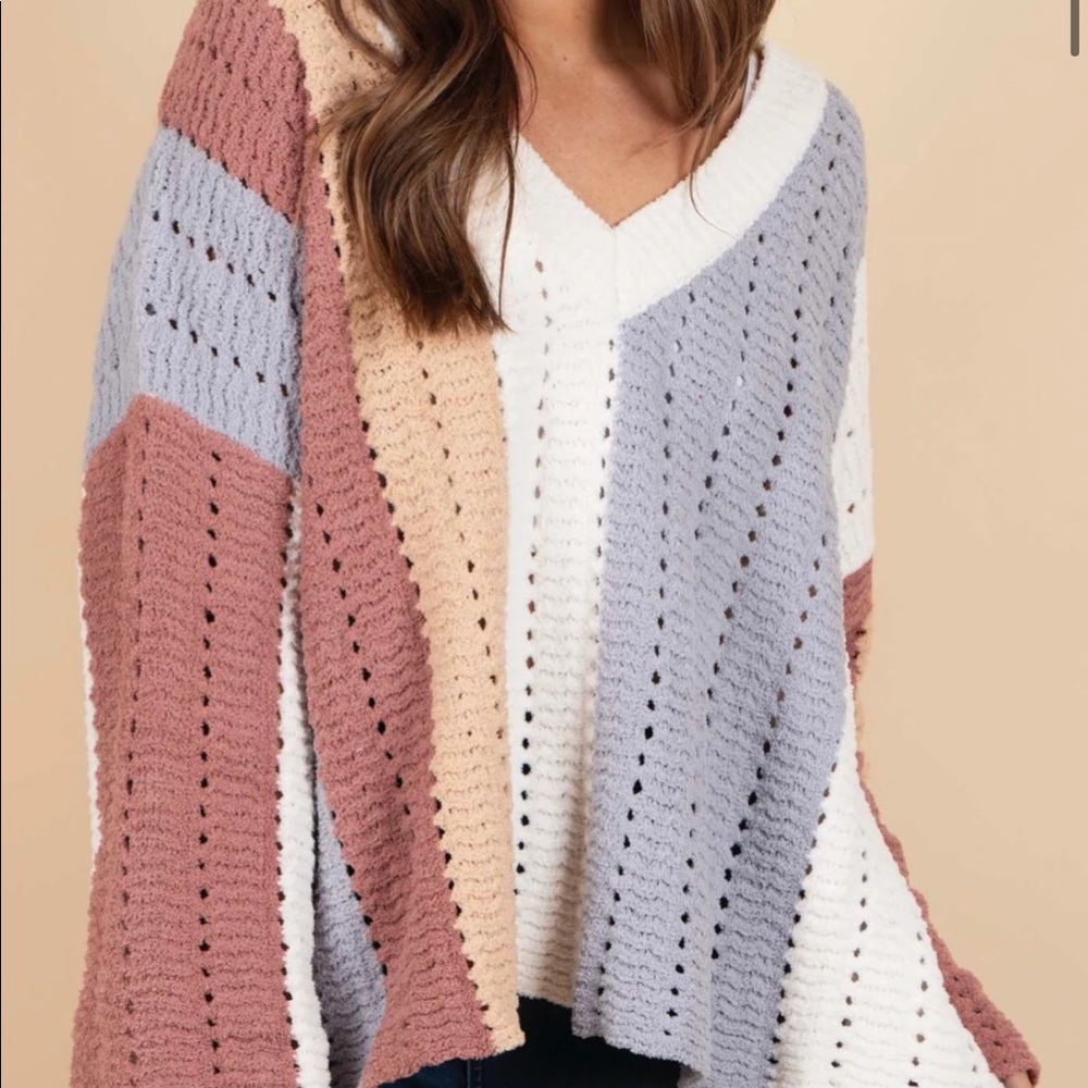 Super Soft Knit Oversized Striped Sweater
